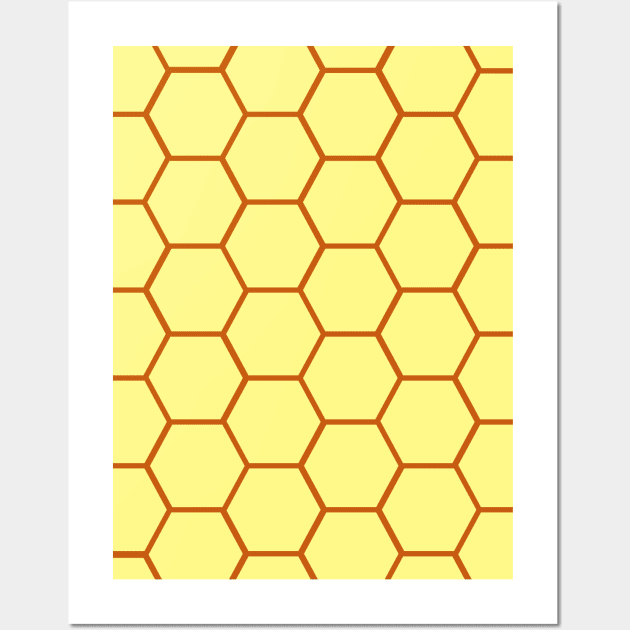 Honeycomb Hexagon Pattern Wall Art by Dreamer